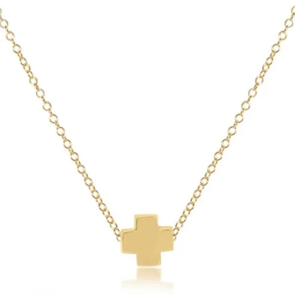 enewton 16” Gold Signature Cross Necklace - Picture 1 of 4